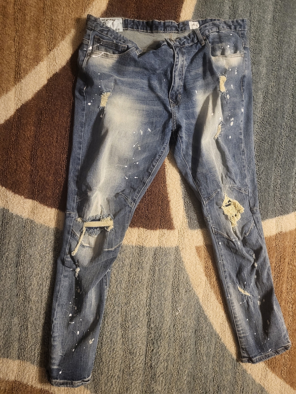 Slim Distressed Blue Washed Skinny Jeans